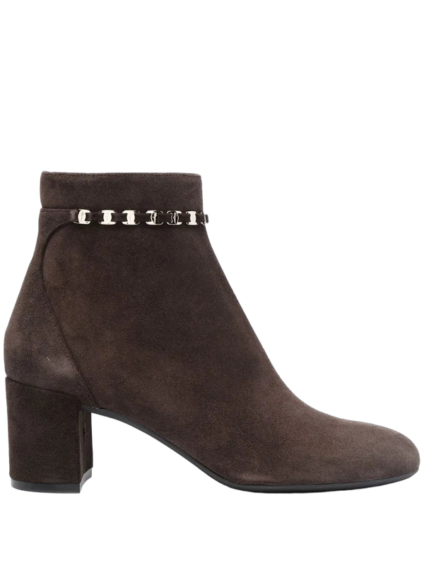 Ferragamo Suede ankle boot in brown