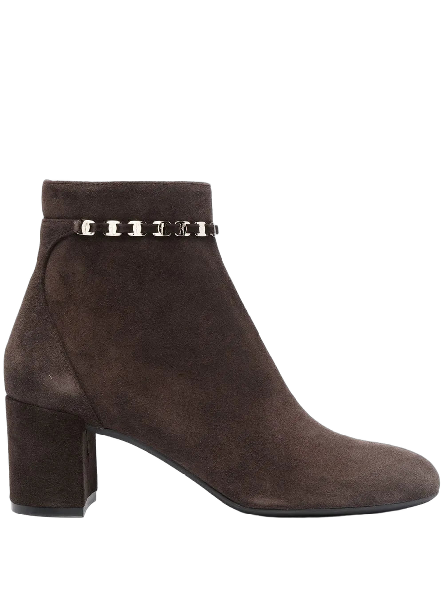 Ferragamo Suede ankle boot in brown