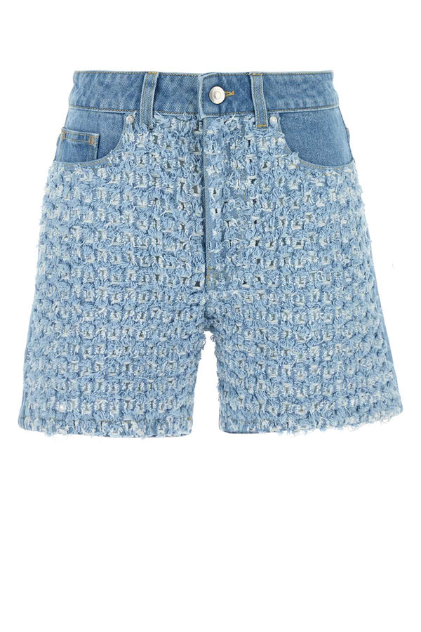 Stella McCartney Denim 100% Cotton denim shorts in blue