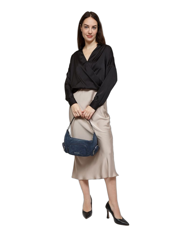 Michael Kors 100% Leather shoulder bag in navy