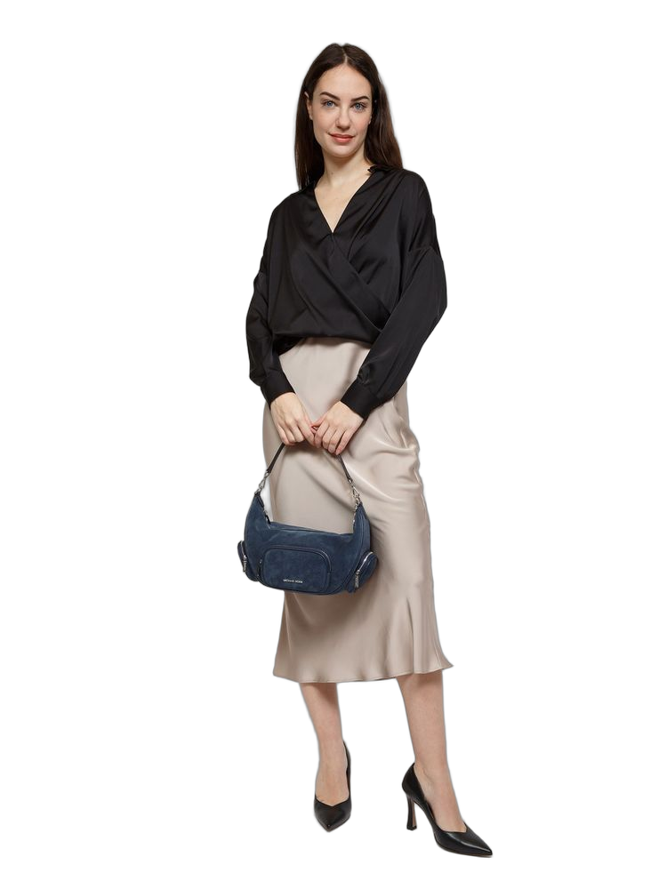 Michael Kors 100% Leather shoulder bag in navy