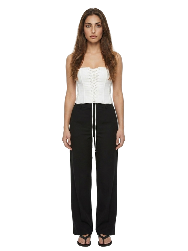 White Cotton Corset Clothing