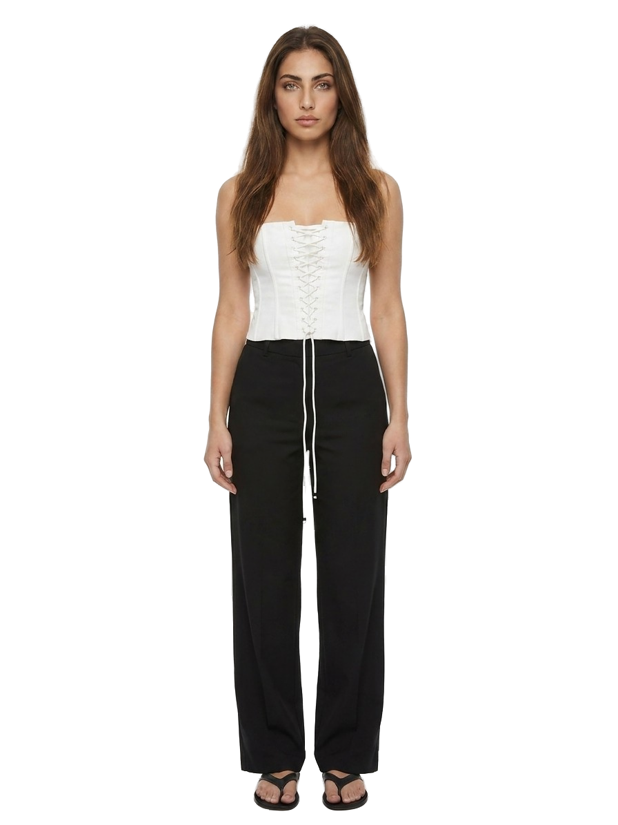 White Cotton Corset Clothing