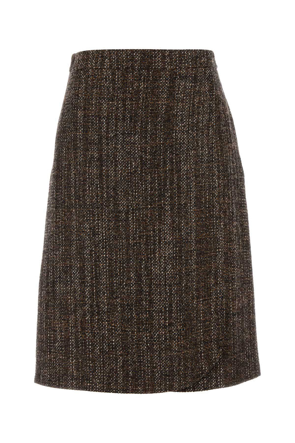 Fendi Exterior: 43% Wool skirt in brown