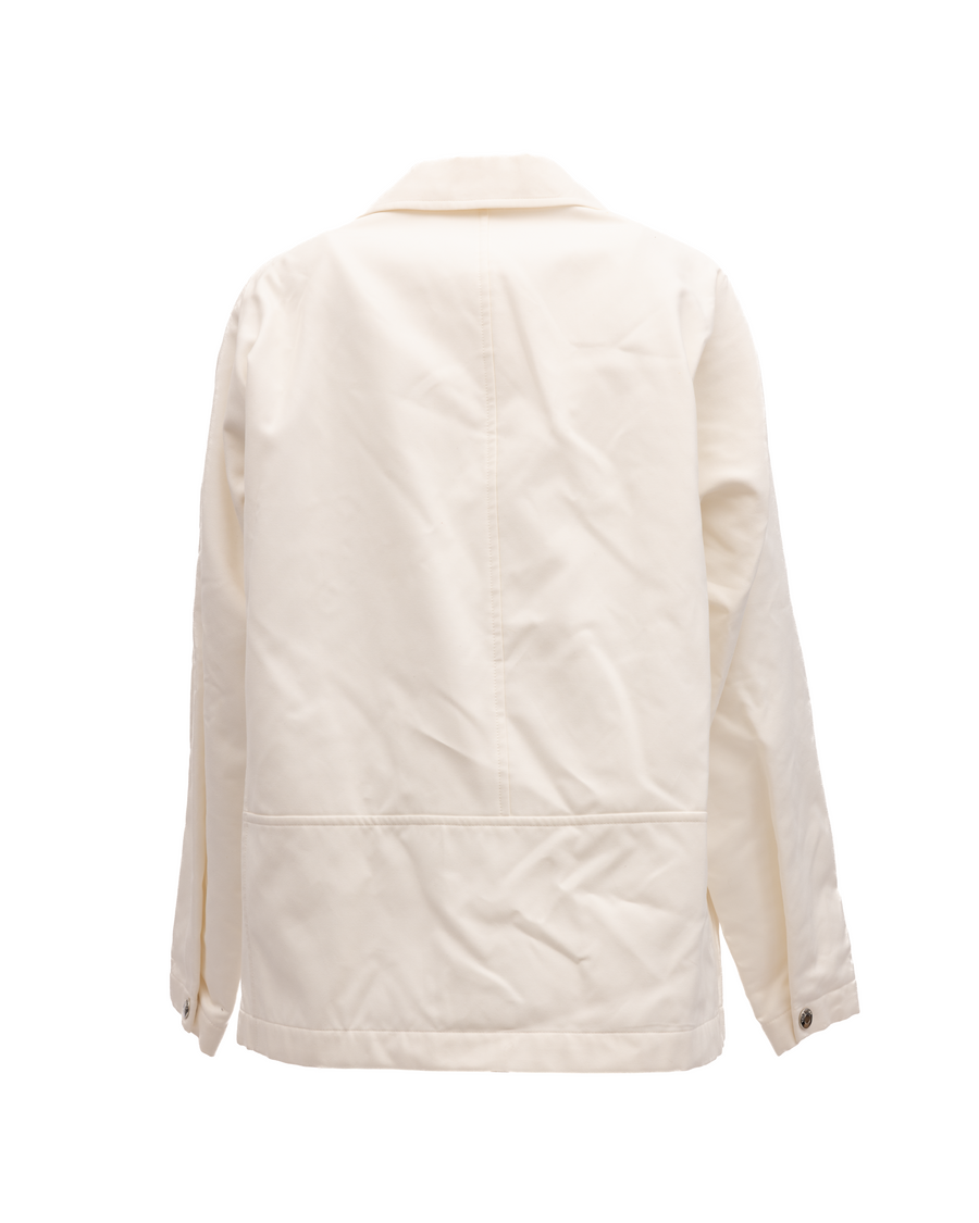 Ivory Oversized Shirt Jacket Off White