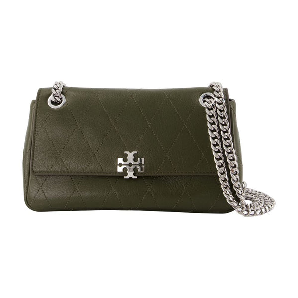 Charlie Small Shoulder Bag - Tory Burch Leather Khaki Calfskin / Shoulder-hobo-bags