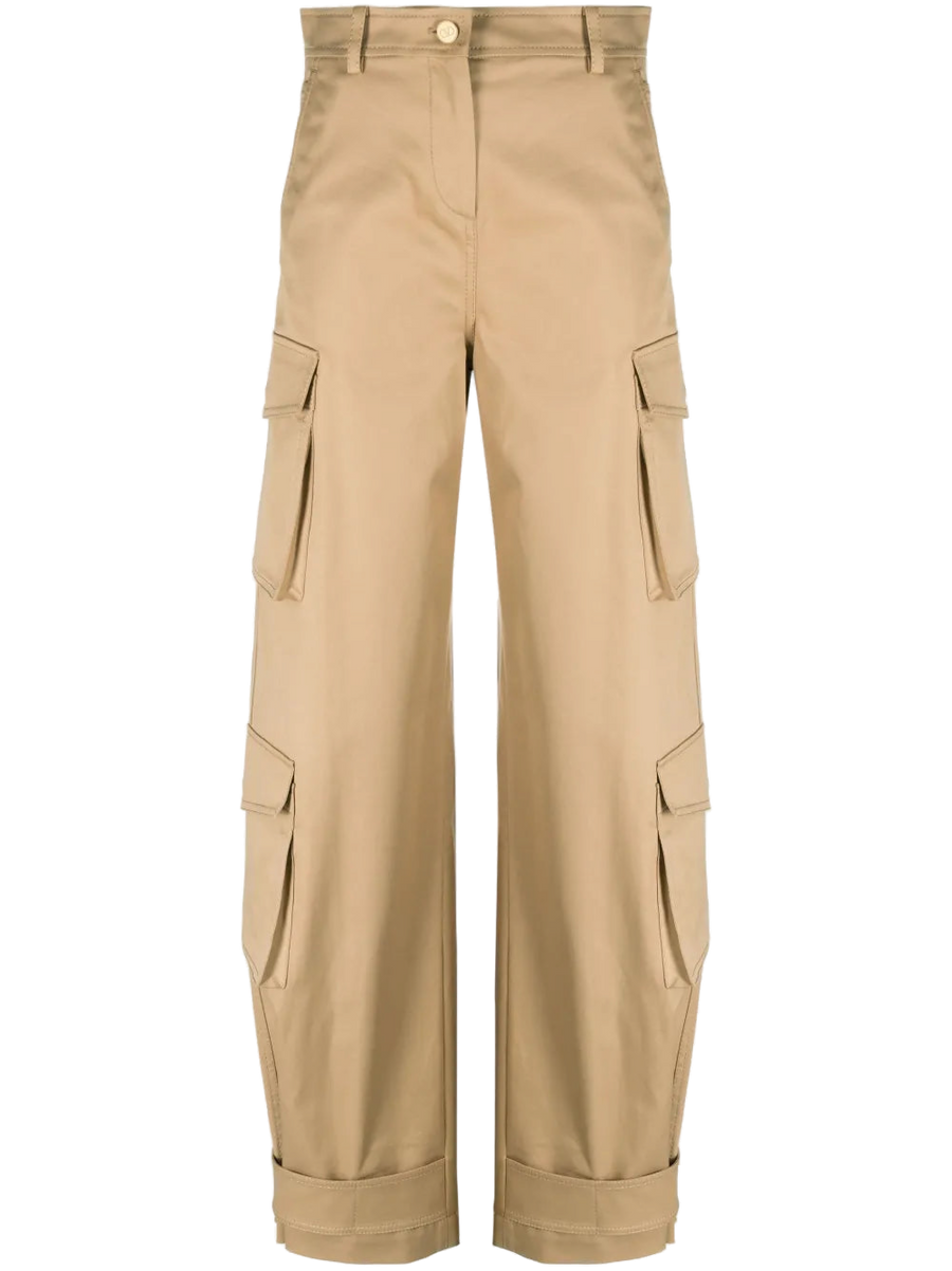 Valentino Stretch-cotton cargo pants in beige