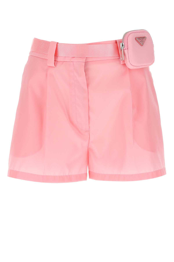 Prada 100% Nylon bermuda shorts in pink