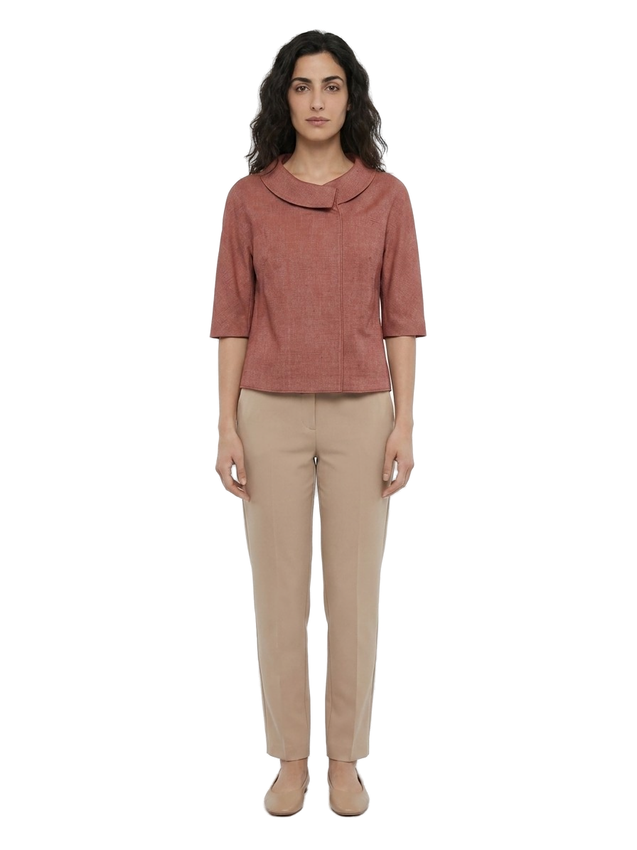 Pink Silk Biker Jacket Clothing