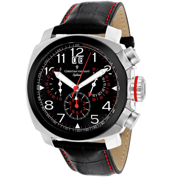Christian Van Sant Stainless steel case watch in black