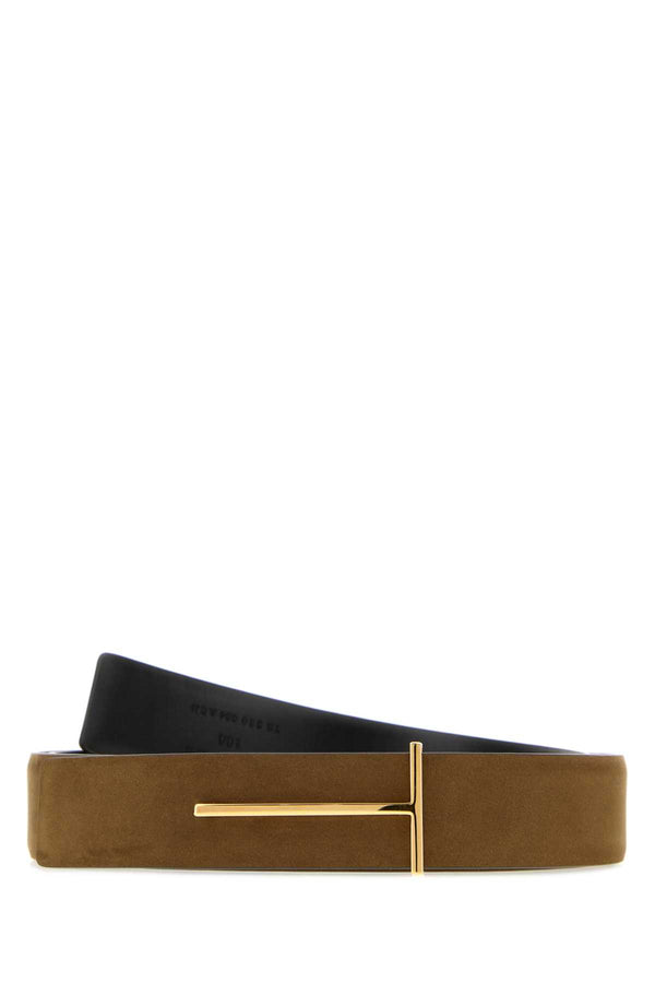 Tom Ford Nubuck Exterior: 100% Calf; Finishing: Golden metal belt in brown