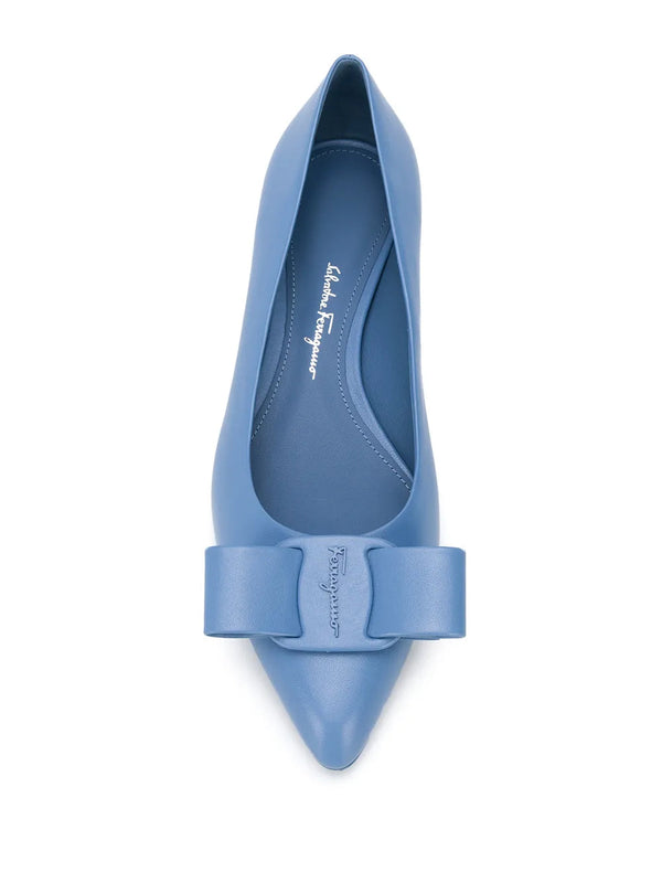 Ferragamo Leather flat in blue