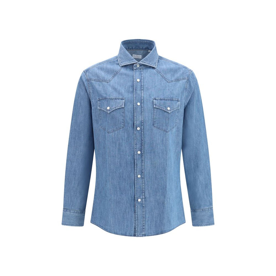 Brunello Cucinelli 100% Cotton shirt in blue