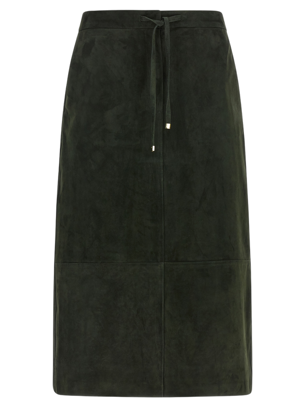'S Max Mara 100% Lamb Leather skirt in green