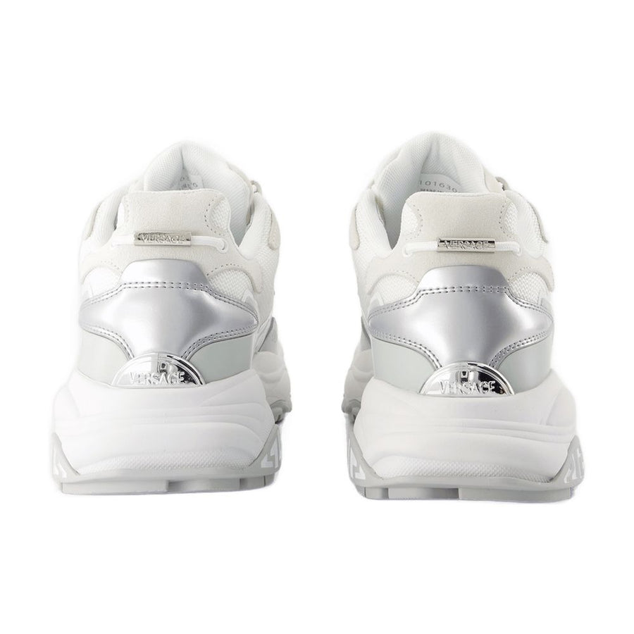 Versace Calfskin sneaker in white