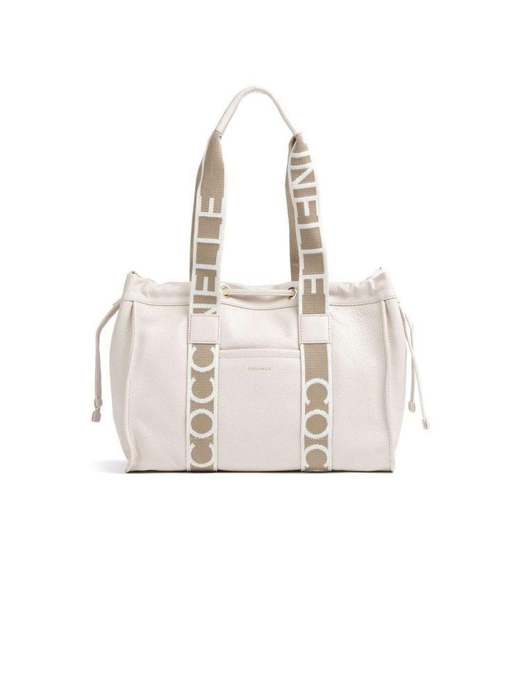 Coccinelle 100% Cow Leather; Lining: 100% Cotton tote bag in white