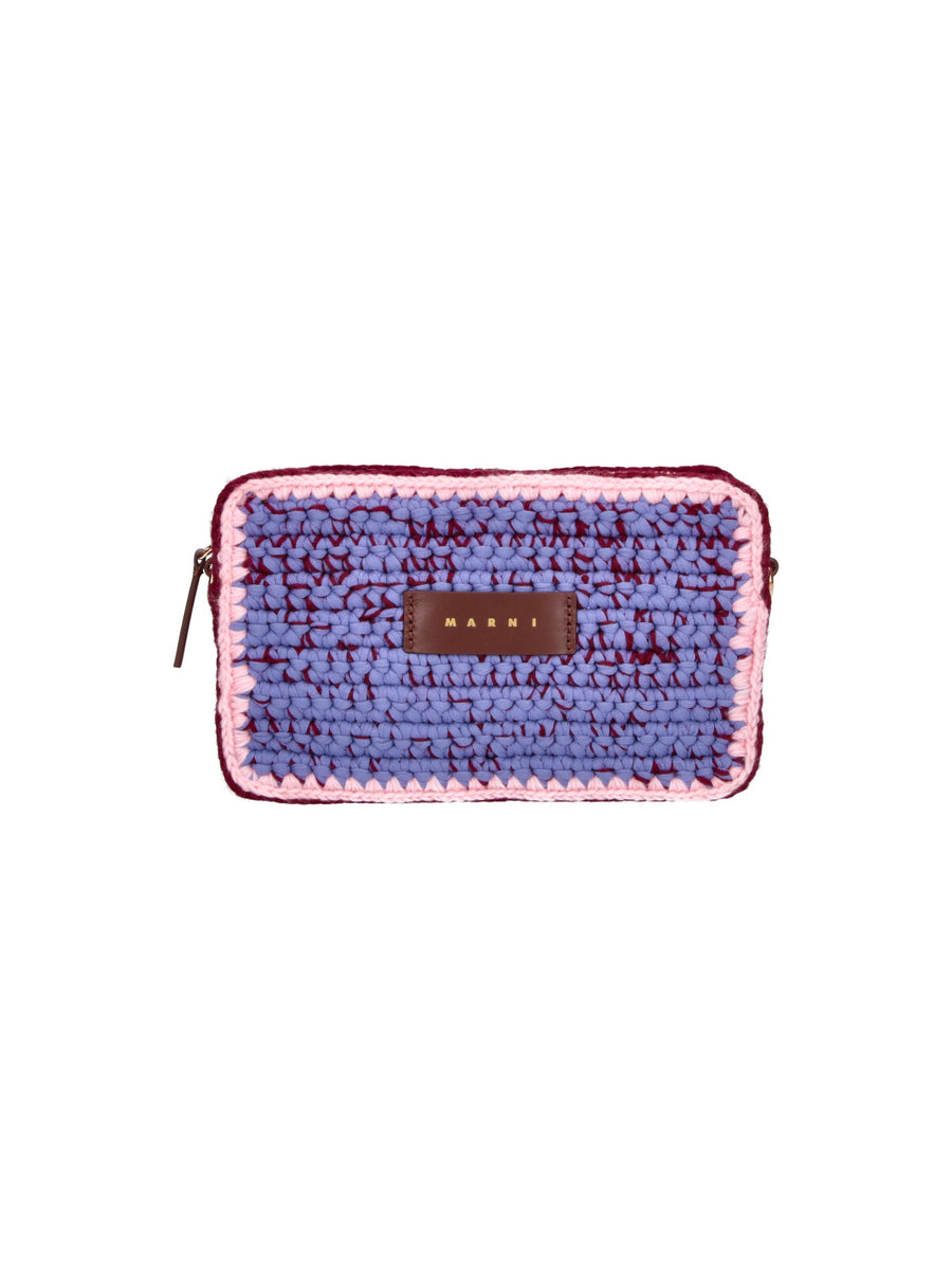 Marni 100% Wool clutch in purple
