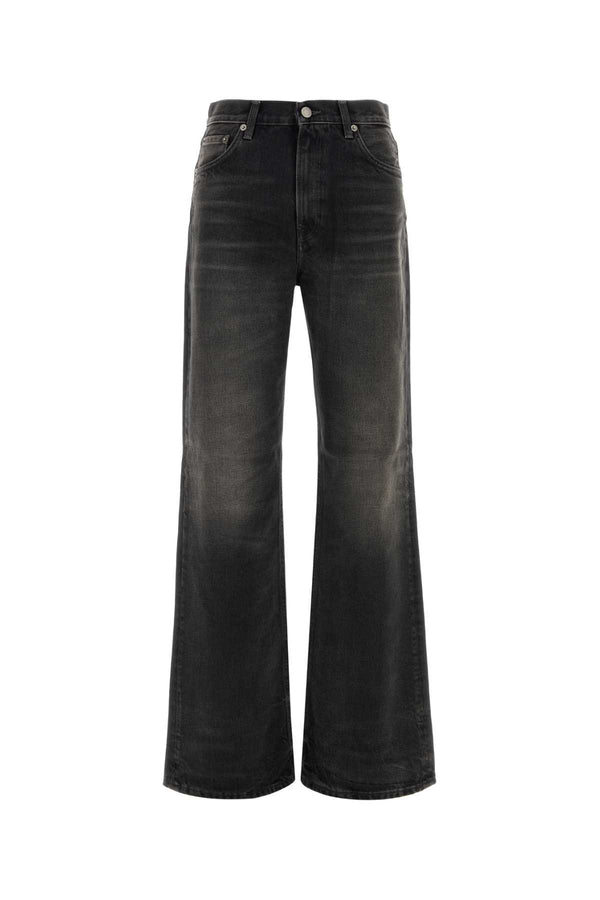 Black Denim Korea Jeans Vintageblack Exterior: Cotton