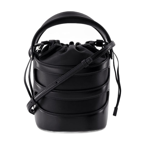 Alexander McQueen calfskin bucket bag in black
