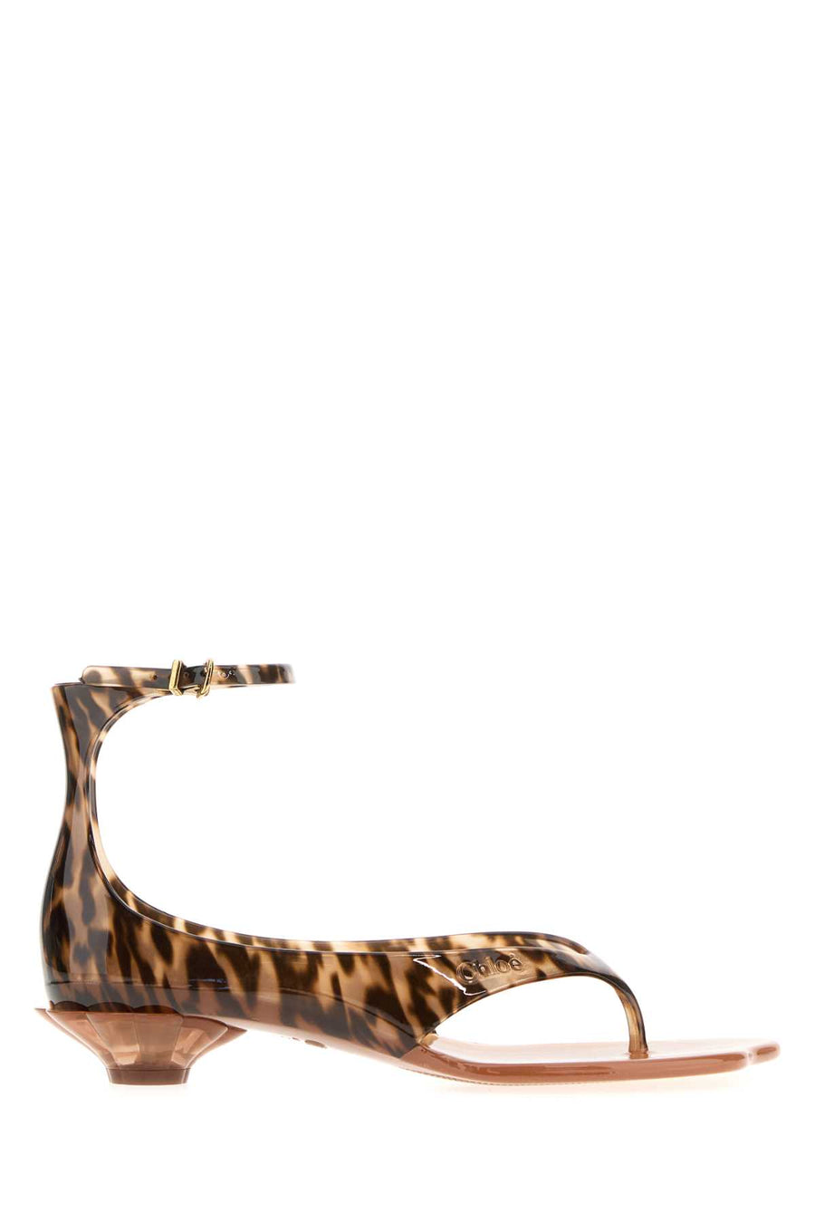 Printed Tpu Chloã© Jelly Thong Sandals Blackbrown Sandali