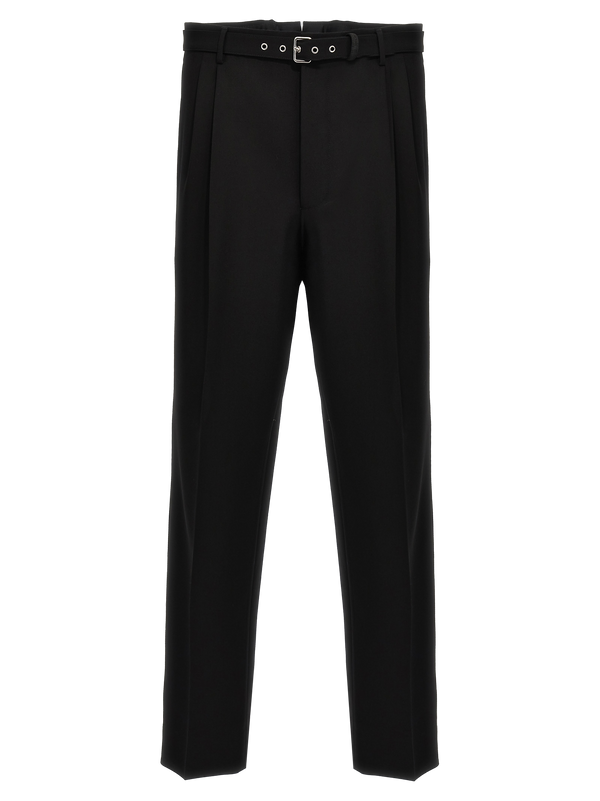 Black Virgin Wool Dress Pants