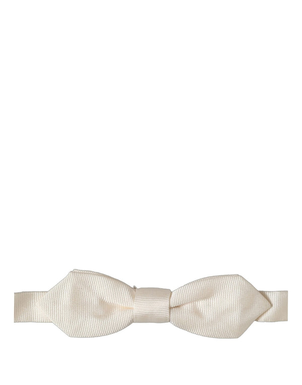 Dolce & Gabbana 100% Silk bow tie in beige