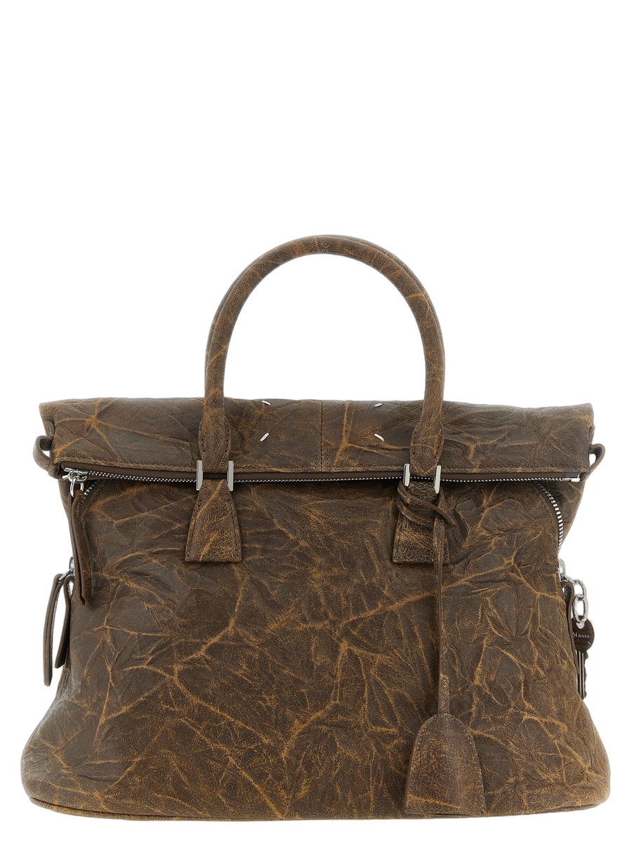 Maison Margiela 100% goat leather shoulder bag in brown