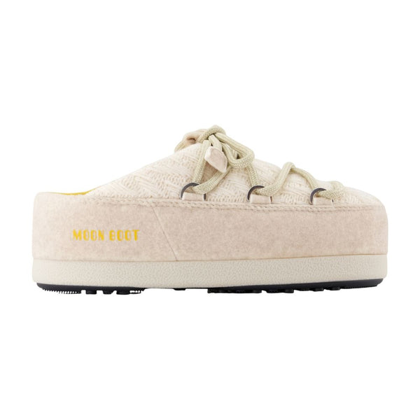 Moon Boot synthetic slipper in white