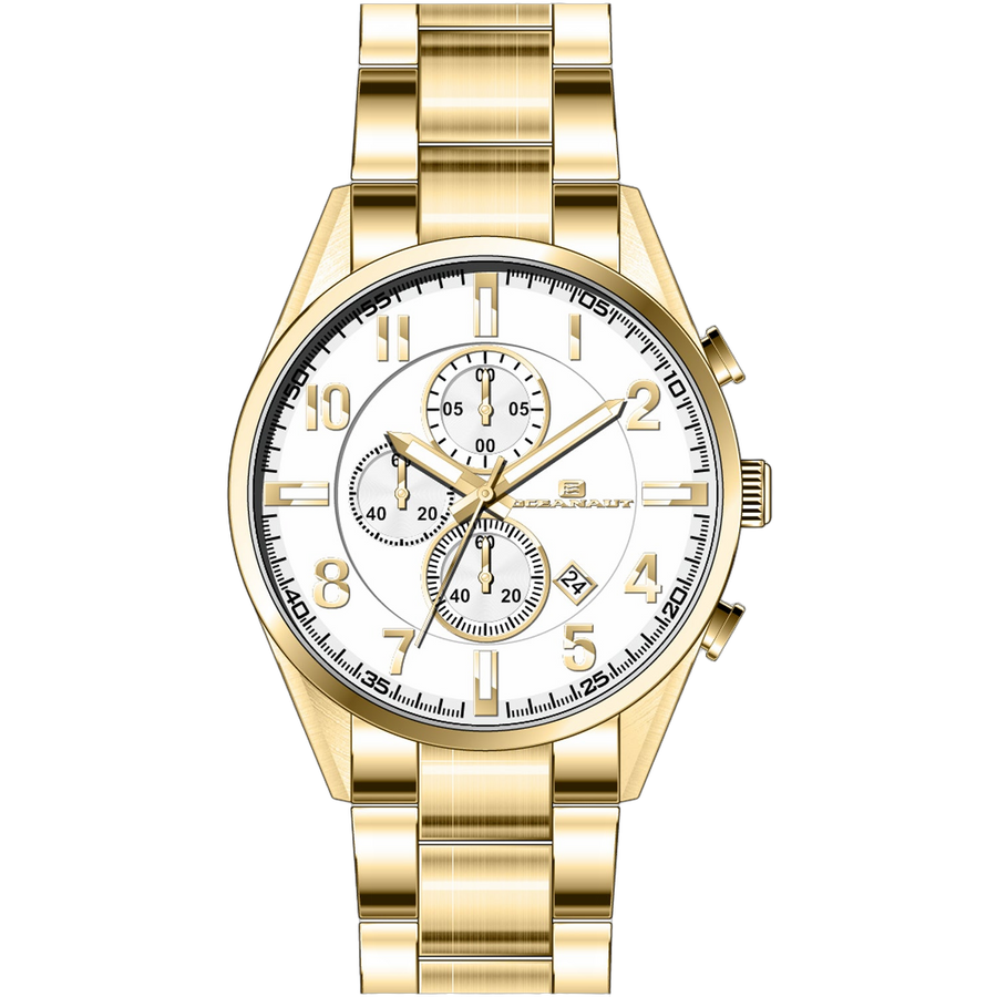 Oceanaut Stainless steel case and bracelet watch in gold