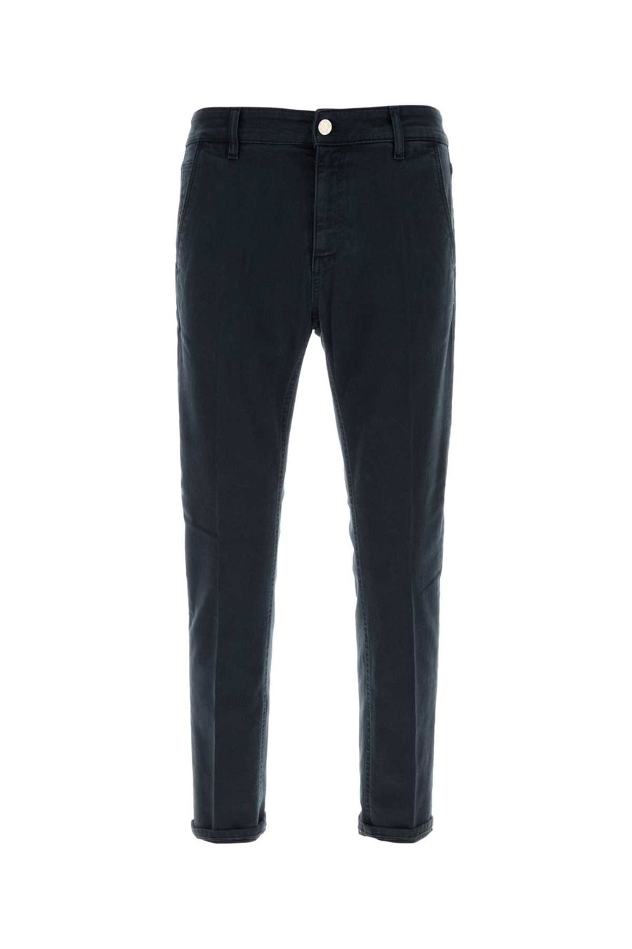 Navy Blue Stretch Denim Jeans Exterior: Cotton Elastane