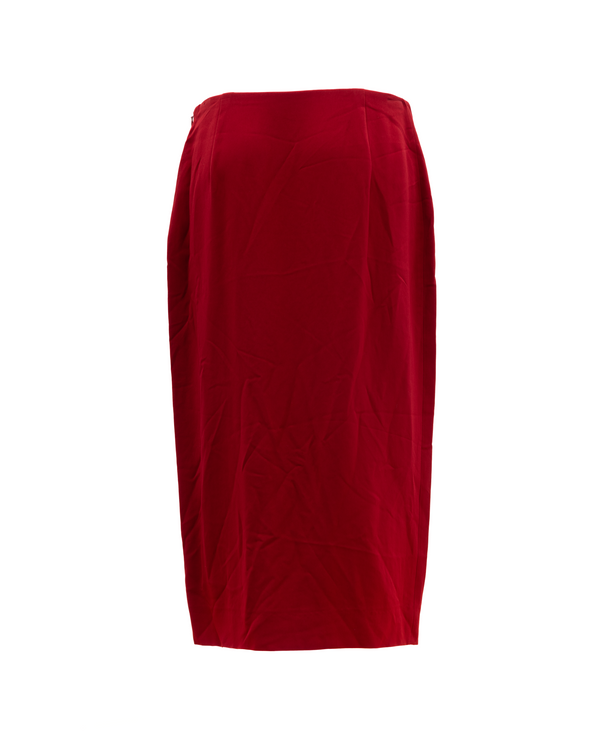 Women Skirt With A Slit Red