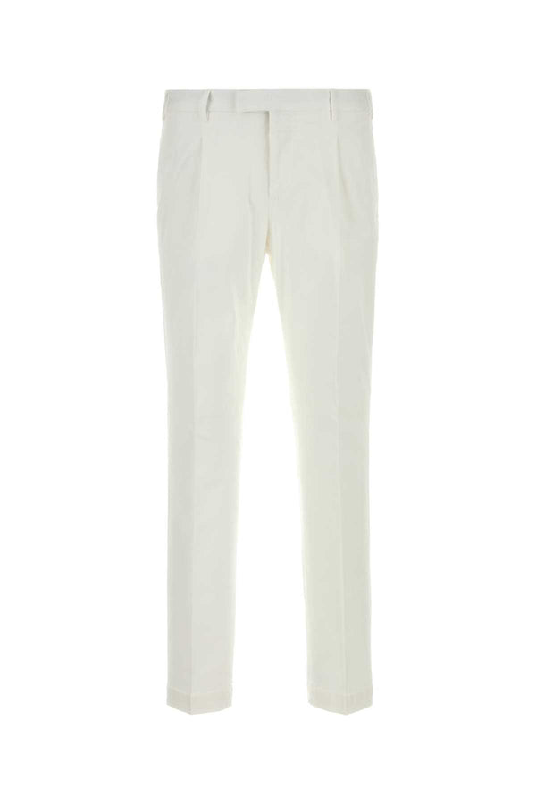 Pantalone Cotone Stretch Bianco Exterior: Cotton Elastane Pantaloni