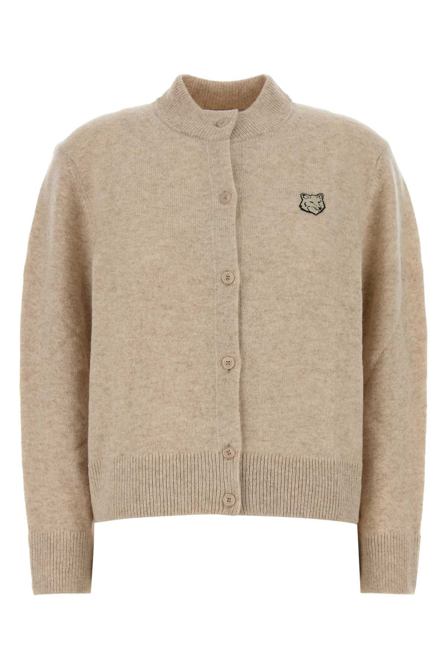 Melange Beige Wool Cardigan Moonbeige Exterior: Maglieria