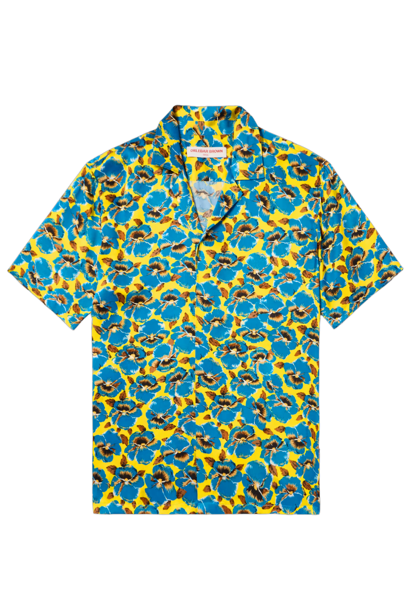 Orlebar Brown 100% silk shirt in multicolor