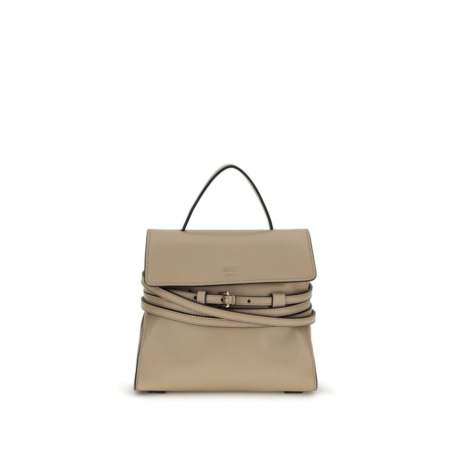 Moschino 100% Goatskin top handle bag in beige