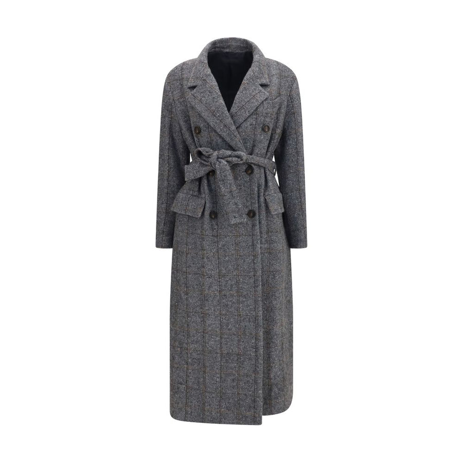 Gray Alpaca Vicugna Pacos Coat Clothing