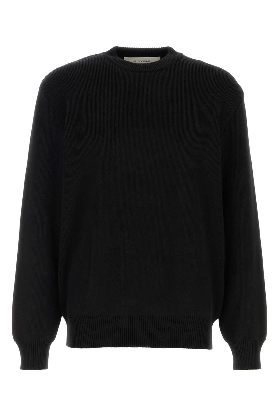 Black Stretch Cotton Blend Sweater Maglieria