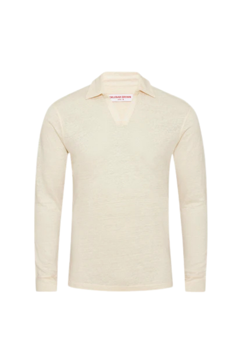 Orlebar Brown 100% cotton shirt in beige