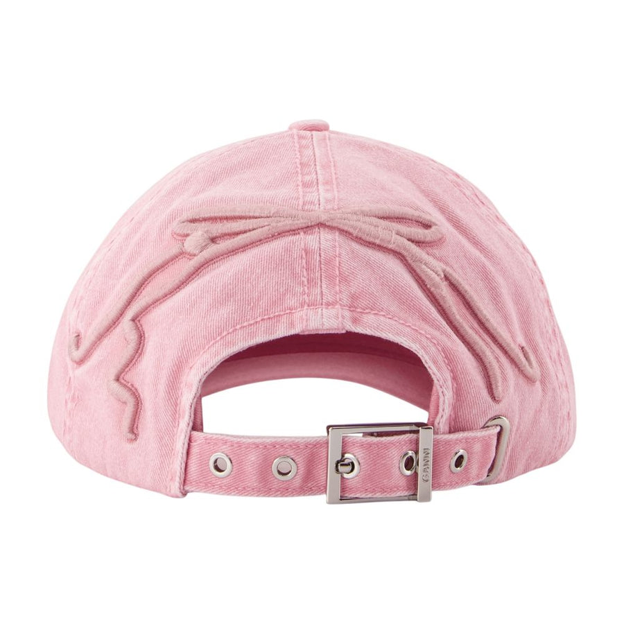 Ganni B3020232-478 Cotton baseball cap in pink