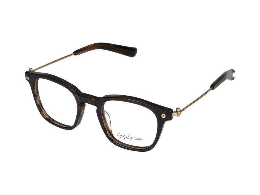 Yohji Yamamoto LABEL22 Acetate eyeglasses in tortoiseshell brown