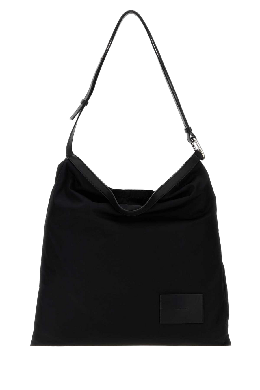 Jil Sander Exterior: 97% Nylon shoulder bag in black