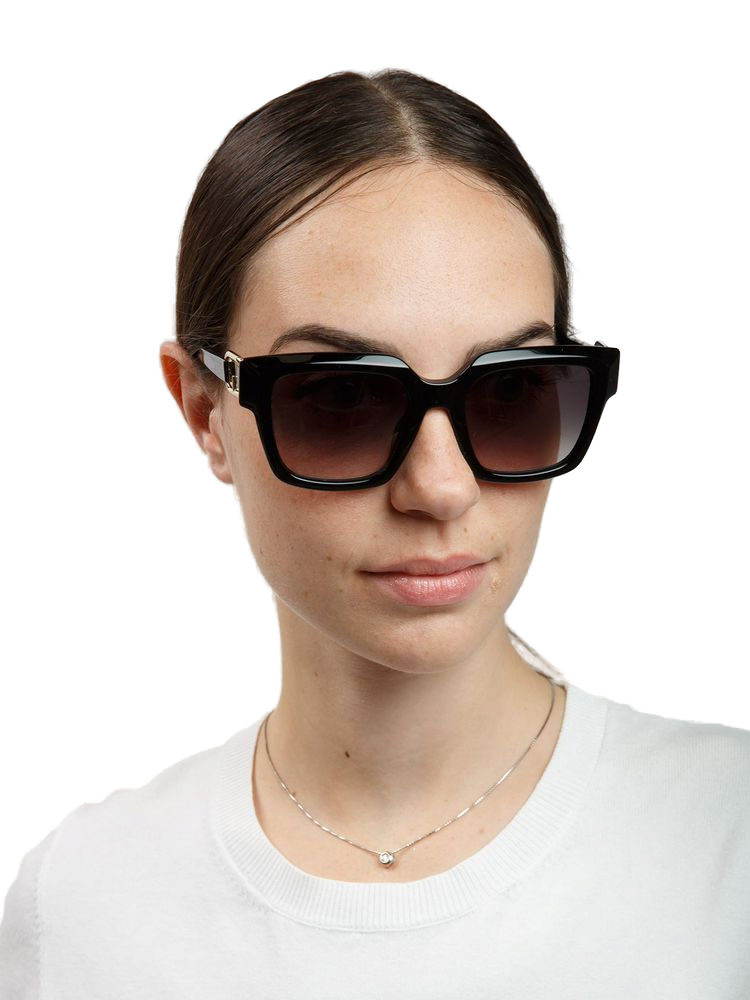 Furla SFU981 Acetate; CR39 Polyester lenses sunglasses in black