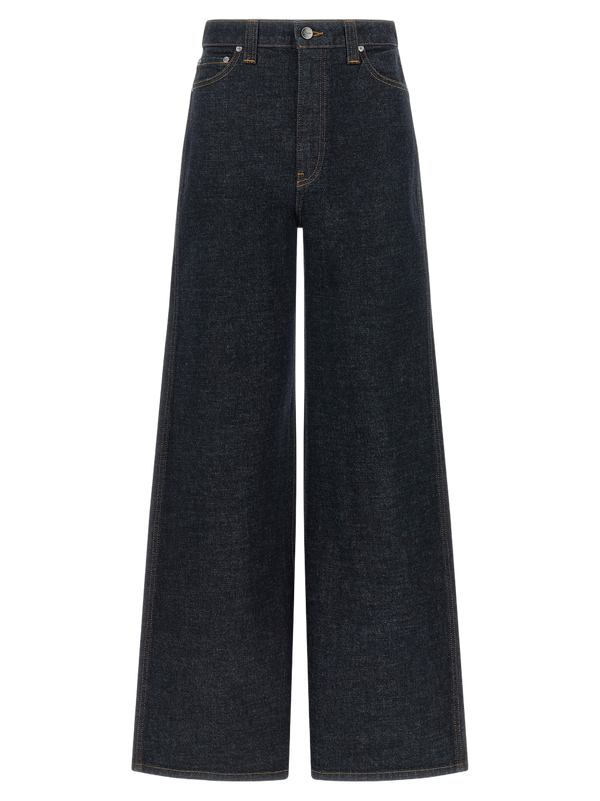 Khaite 98% cotton jeans in blue