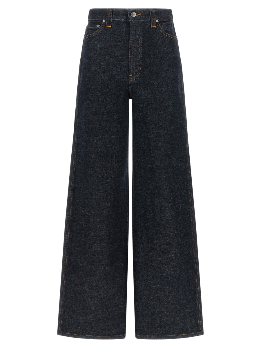 Khaite 98% cotton jeans in blue