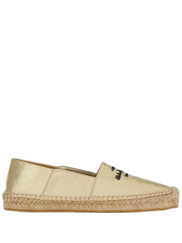 Ferragamo Goatskin espadrille in gold