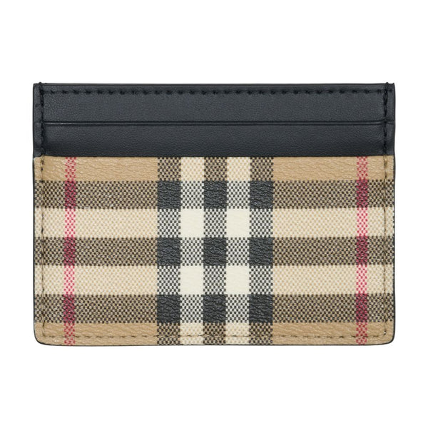 Burberry Synthetic leather card case in beige