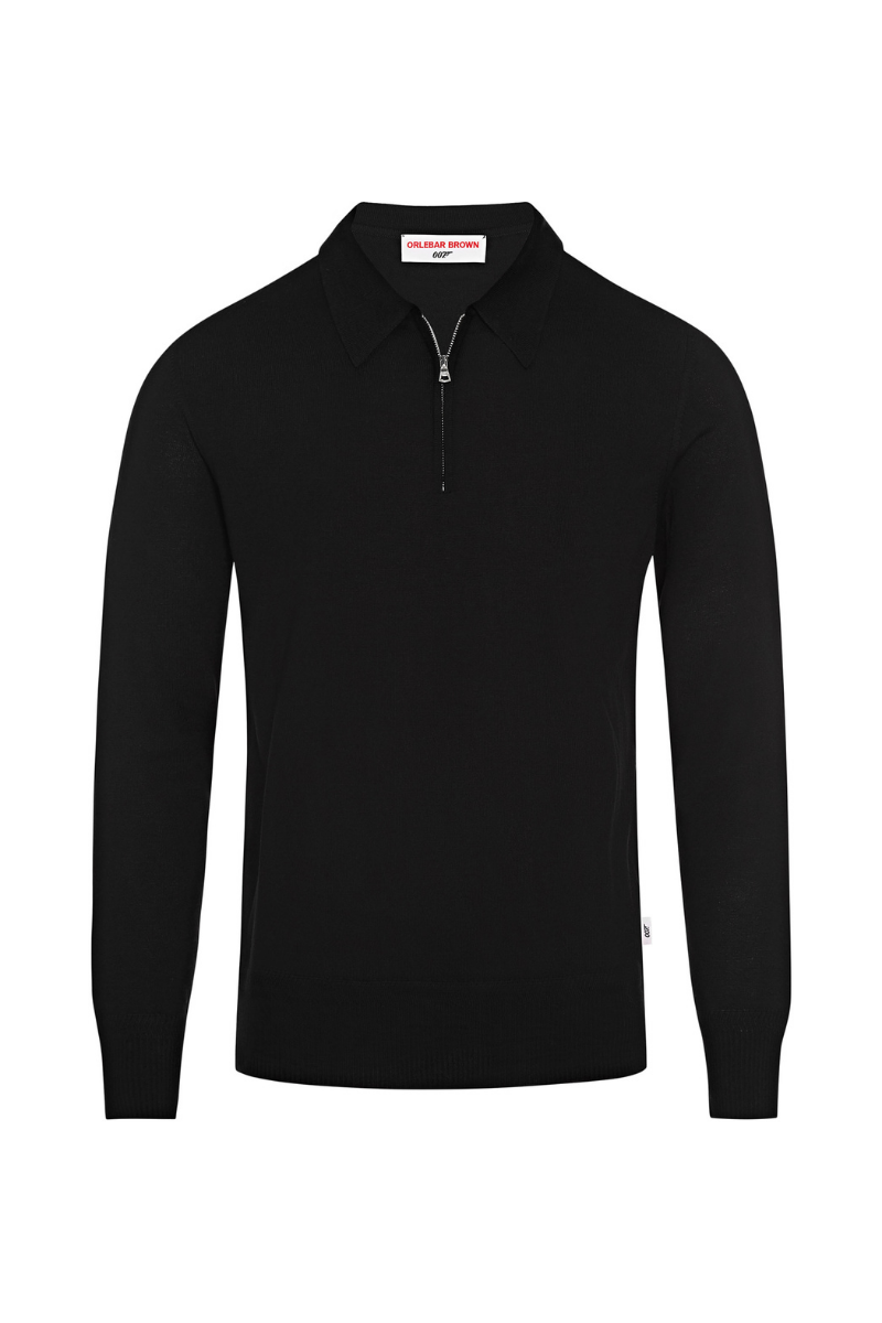 Orlebar Brown 100% Merino Wool sweatshirt in black