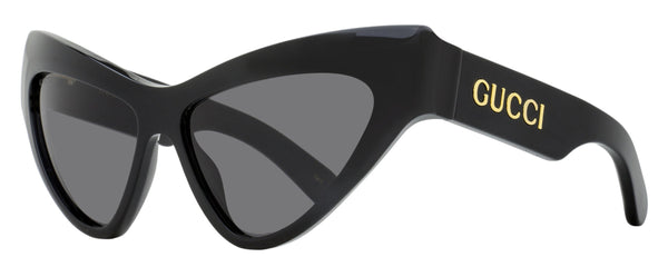 Gucci Extreme Cat Eye Sunglasses Gg1294s 001 Black 57mm Plastic (acetate)