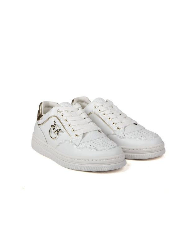 Pinko 68% Bos Taurus (Cow) sneaker in white