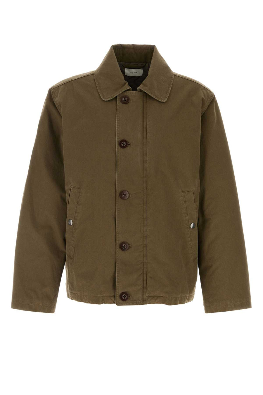 Olive Green Canvas Rafi Jacket Brownkhaki Giacche E Gilet